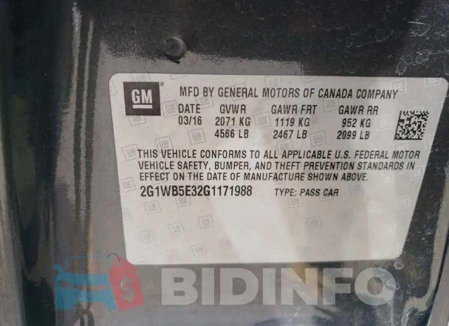 2G1WB5E32G1171988 Photo# 12