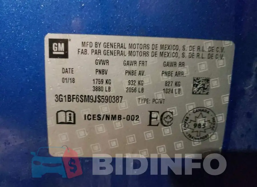 3G1BF6SM9JS590387 Photo# 10
