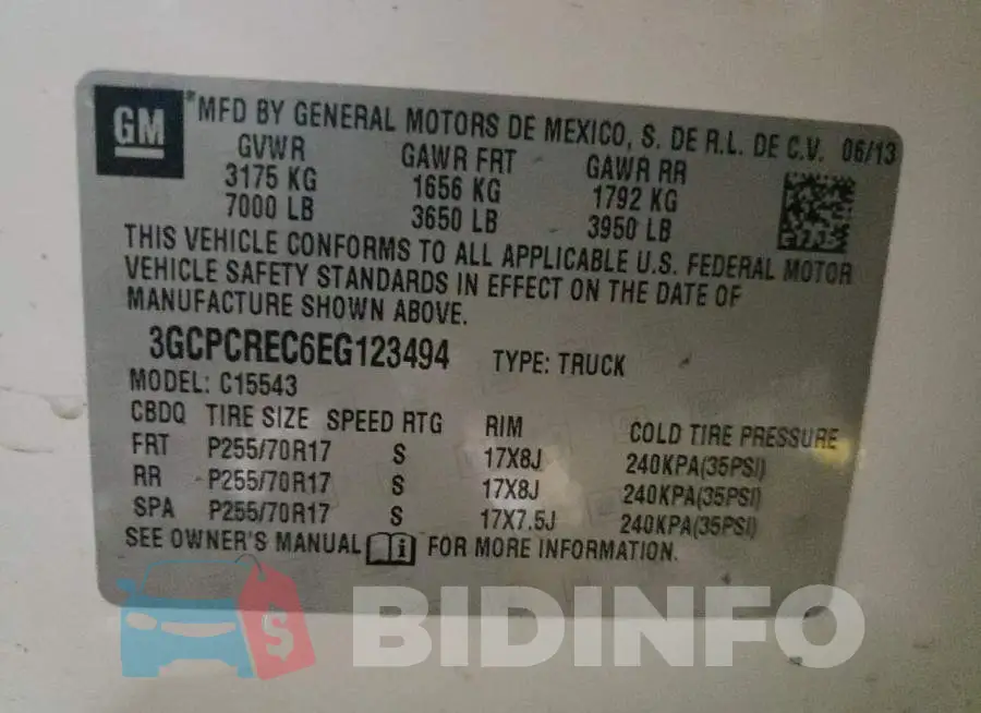 3GCPCREC6EG123494 Photo# 12