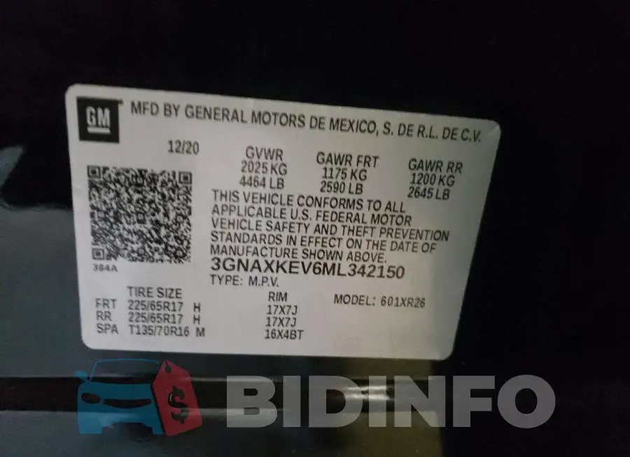 3GNAXKEV6ML342150 Photo# 14