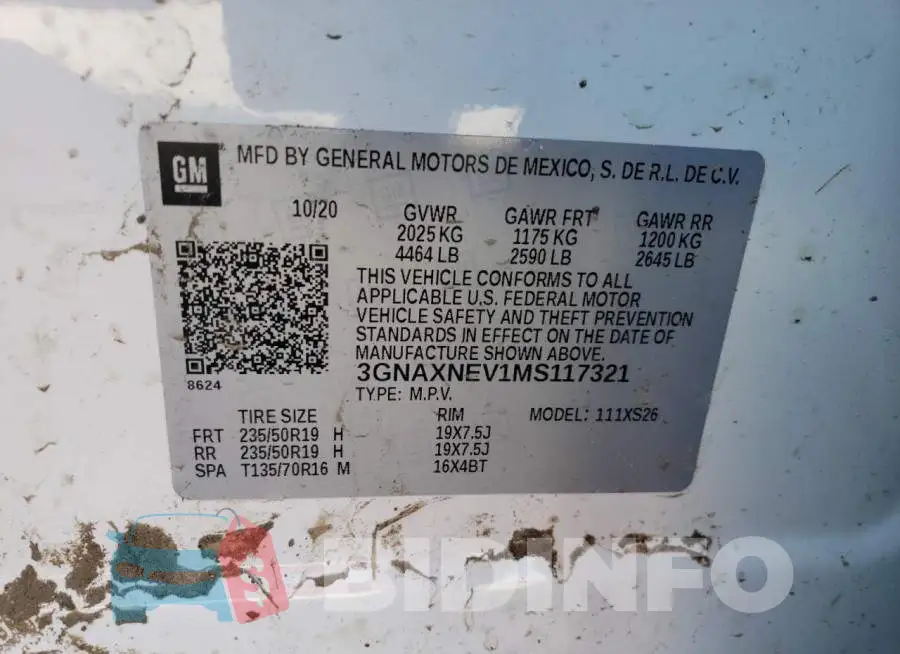3GNAXNEV1MS117321 Photo# 13