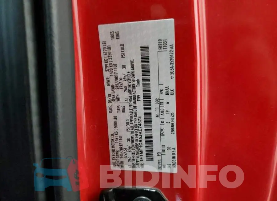 1FTMF1CB5JKE74373 Photo# 13