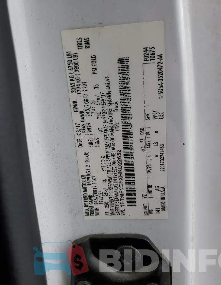 1FTMF1CFXHKD22652 Photo# 12