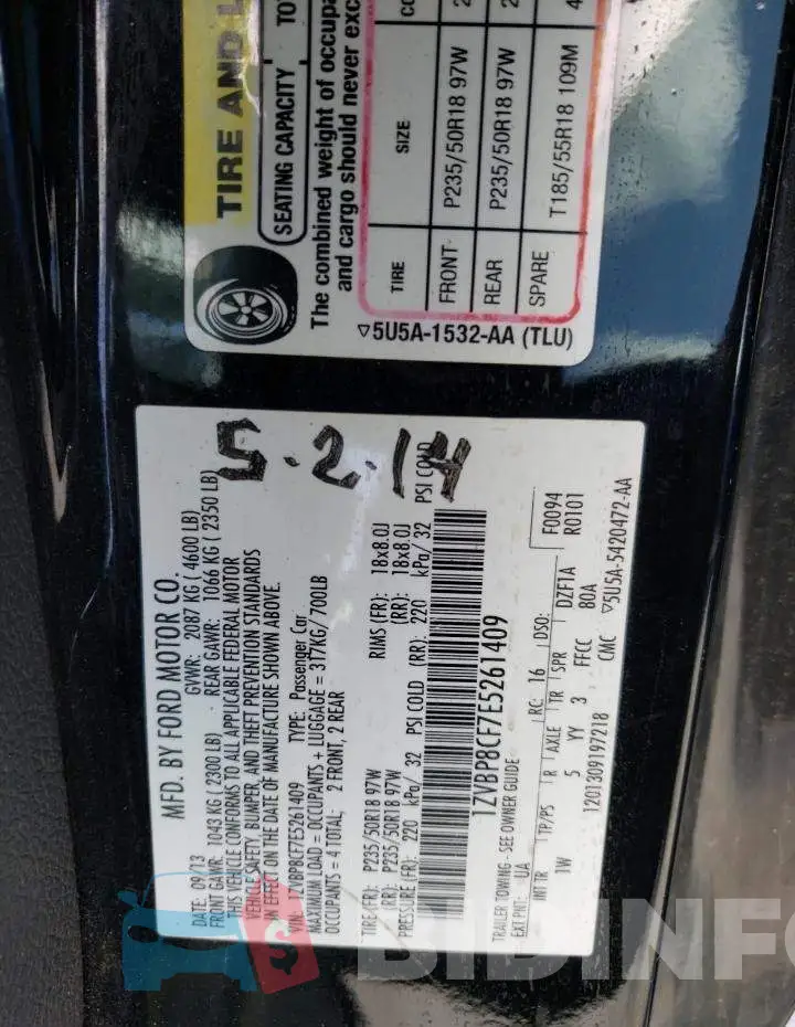 1ZVBP8CF7E5261409 Photo# 13