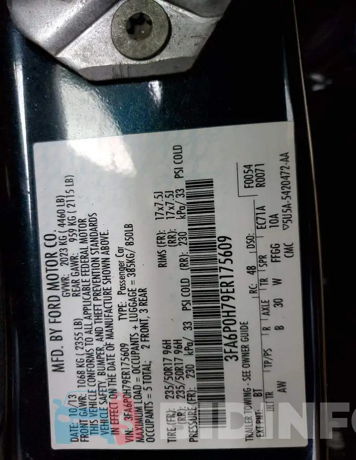 3FA6P0H79ER175609 Photo# 12