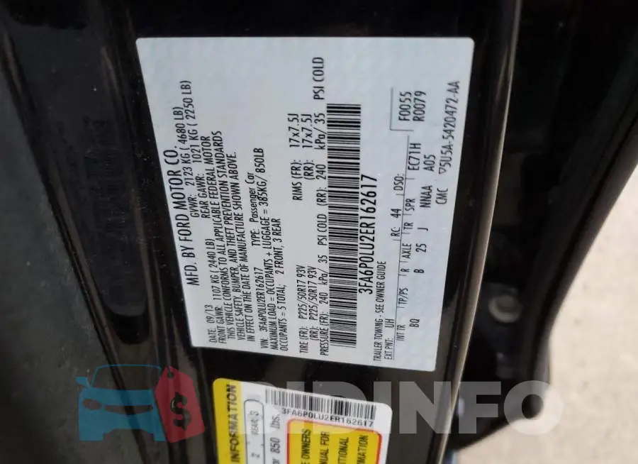 3FA6P0LU2ER162617 Photo# 12