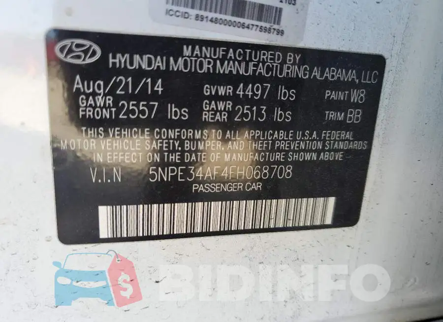 5NPE34AF4FH068708 Photo# 12