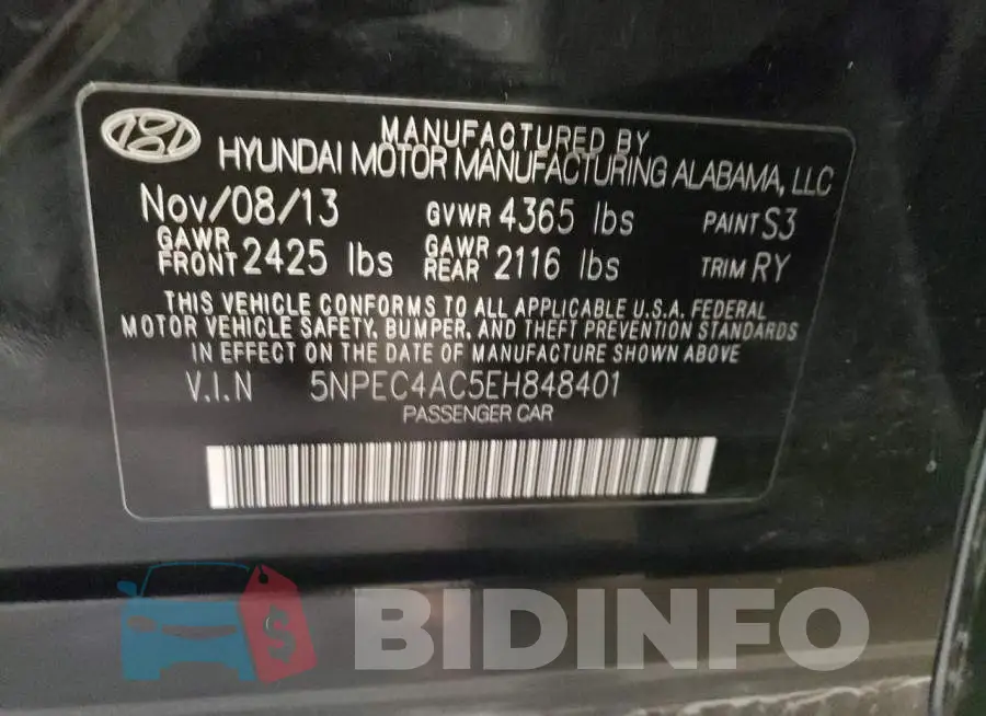 5NPEC4AC5EH848401 Photo# 12