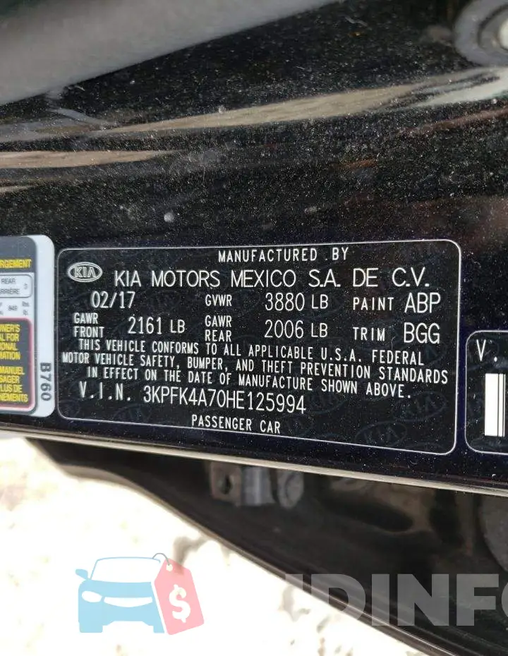 3KPFK4A70HE125994 Photo# 12