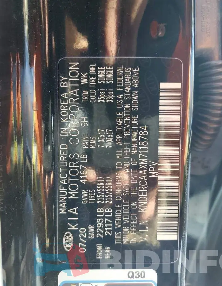 KNDERCAAXM7118784 Photo# 12