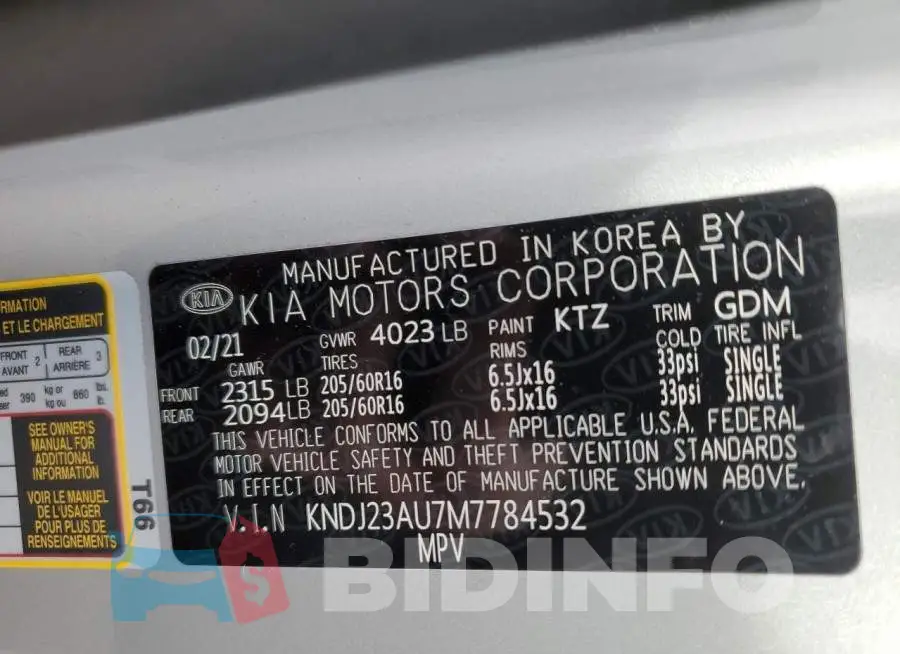 KNDJ23AU7M7784532 Photo# 13