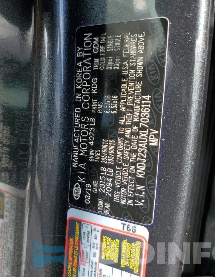 KNDJ23AUXL7036114 Photo# 12