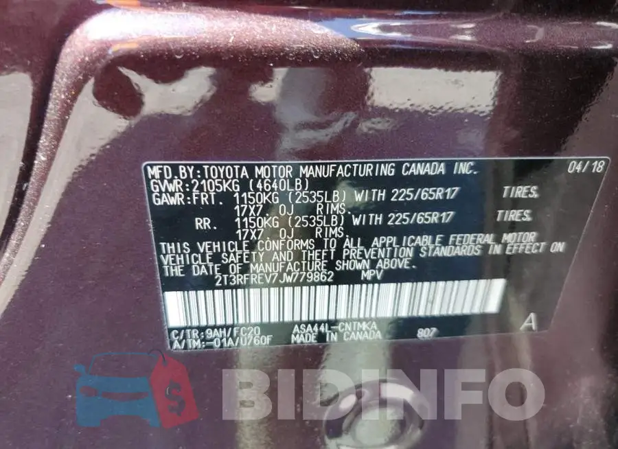2T3RFREV7JW779862 Photo# 12