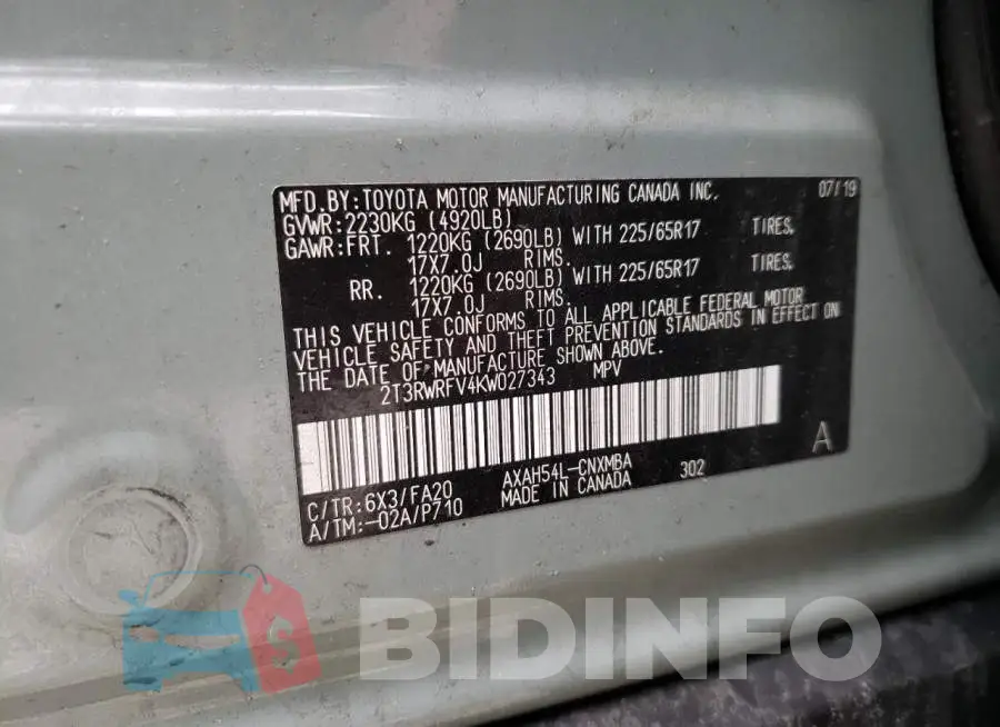 2T3RWRFV4KW027343 Photo# 12