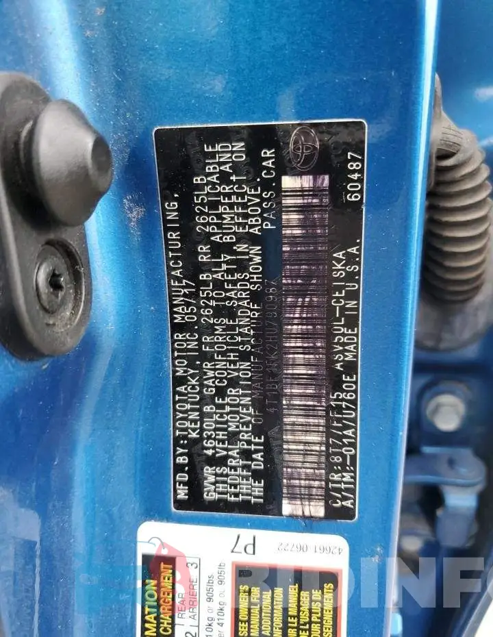 4T1BF1FK2HU790987 Photo# 12