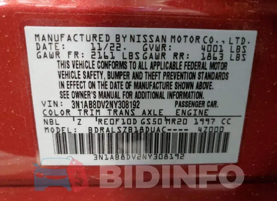 3N1AB8DV2NY308192 Photo# 13