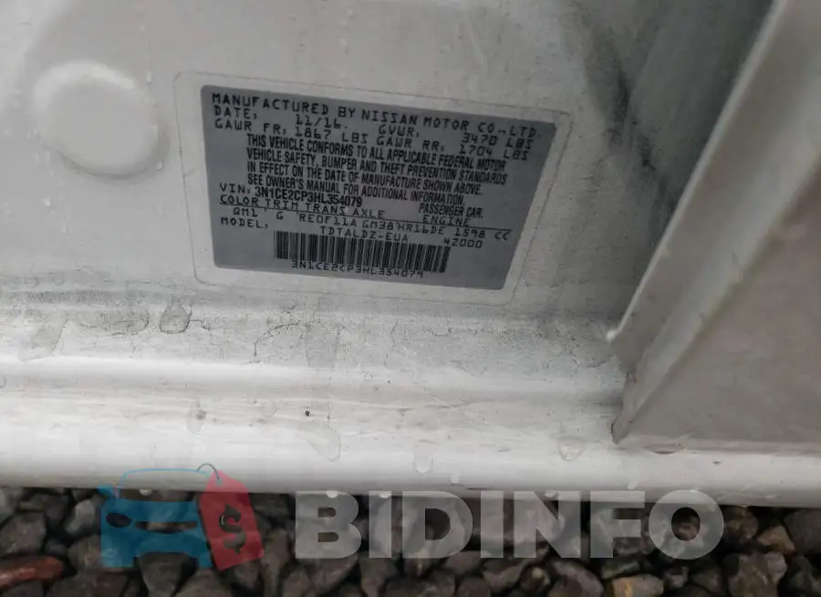 3N1CE2CP3HL354079 Photo# 12