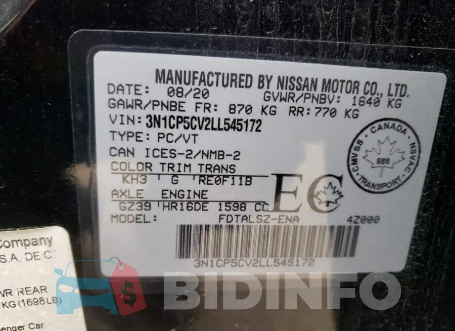 3N1CP5CV2LL545172 Photo# 14