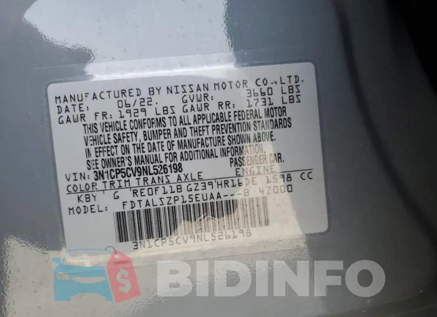 3N1CP5CV9NL526198 Photo# 13