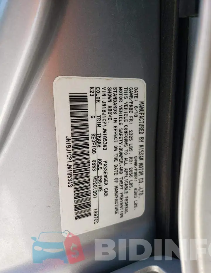 JN1BJ1CP1JW185343 Photo# 14