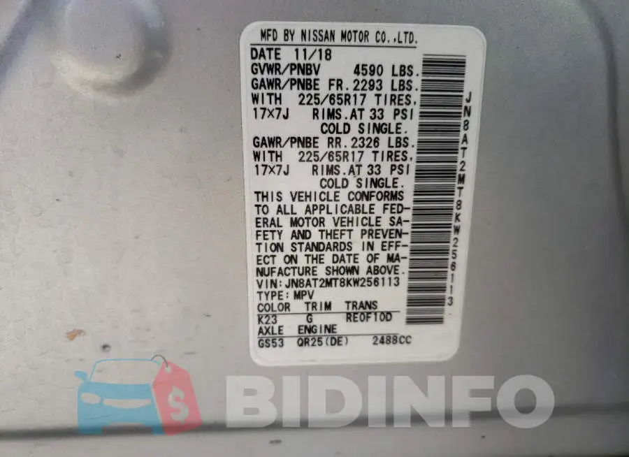 JN8AT2MT8KW256113 Photo# 12