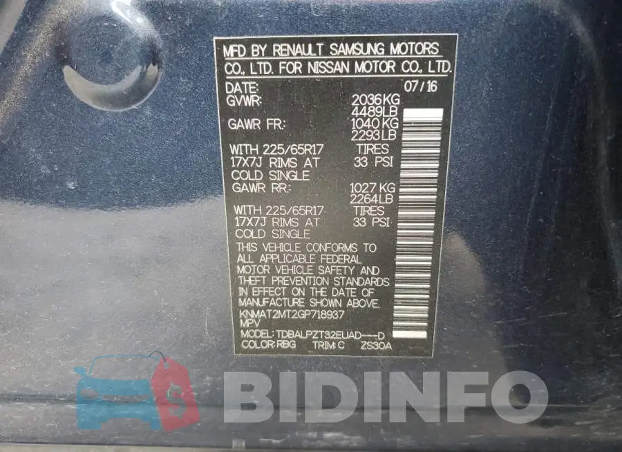 KNMAT2MT2GP718937 Photo# 12