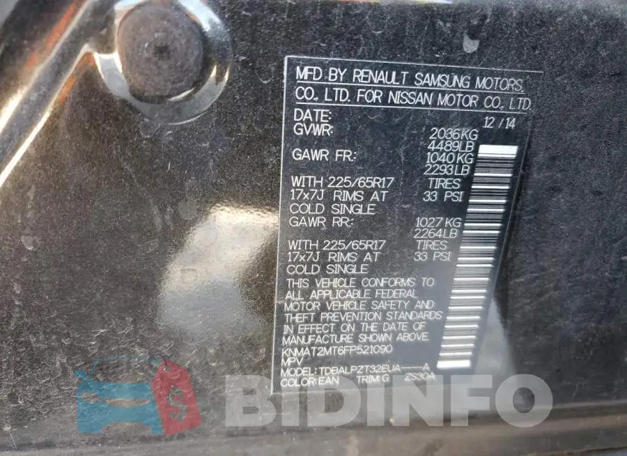 KNMAT2MT6FP521090 Photo# 13
