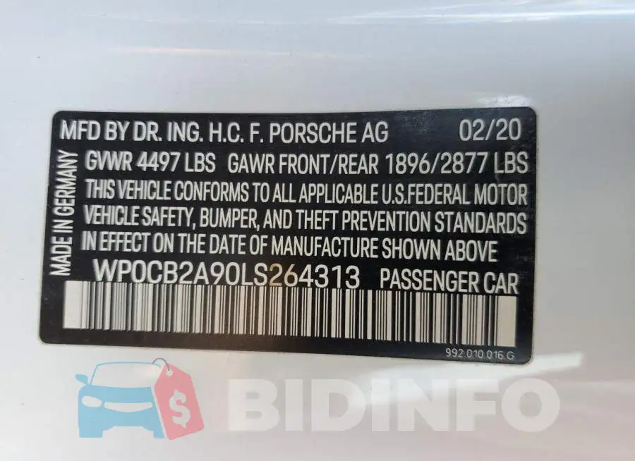 WP0CB2A90LS264313 Photo# 12