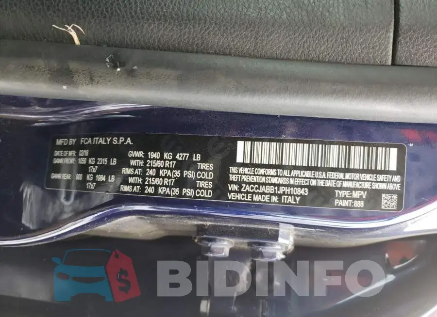 ZACCJABB1JPH10843 Photo# 12