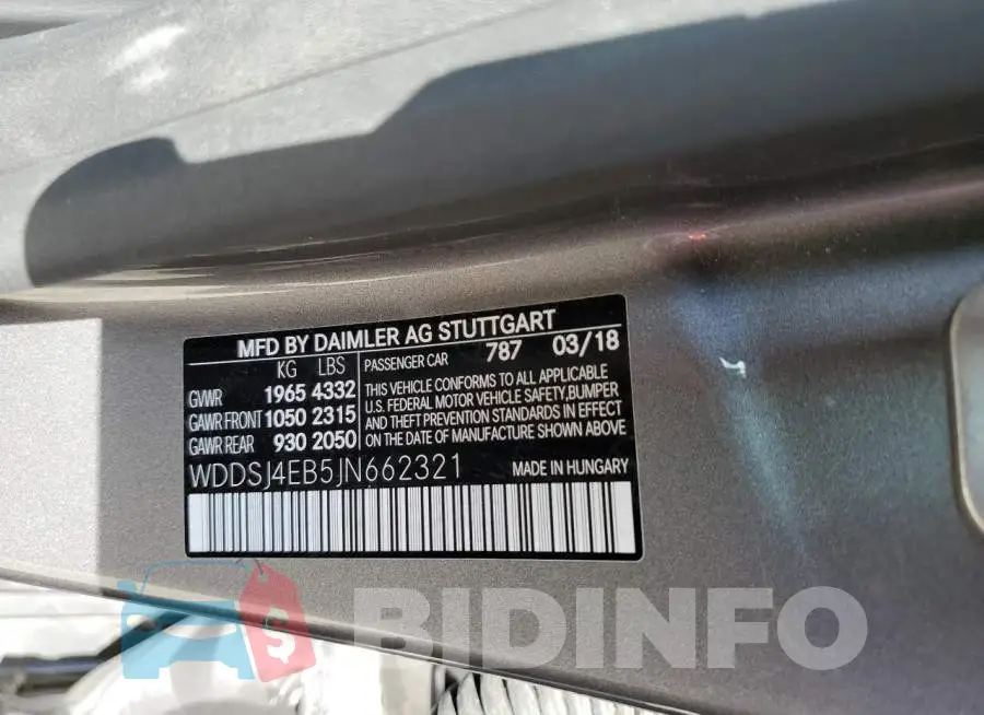 WDDSJ4EB5JN662321 Photo# 13