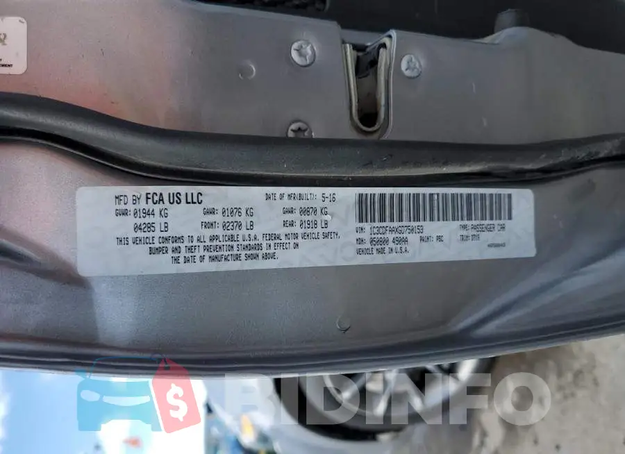 1C3CDFAAXGD750153 Photo# 13