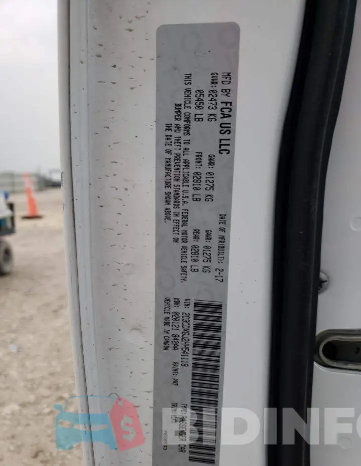 2C3CDXGJ2HH541118 Photo# 12