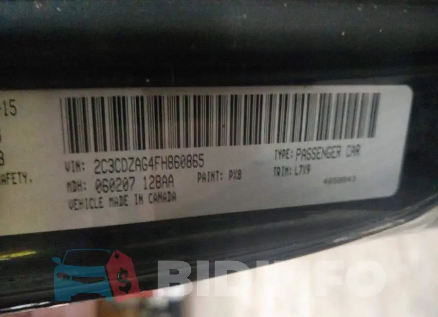 2C3CDZAG4FH860865 Photo# 10