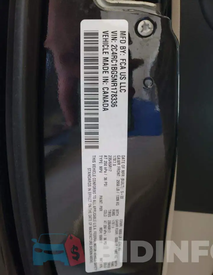 2C4RC1BG5NR178336 Photo# 13