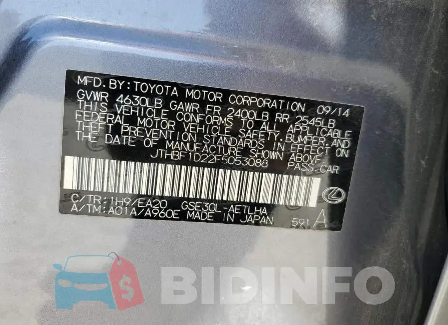 JTHBF1D22F5053088 Photo# 12
