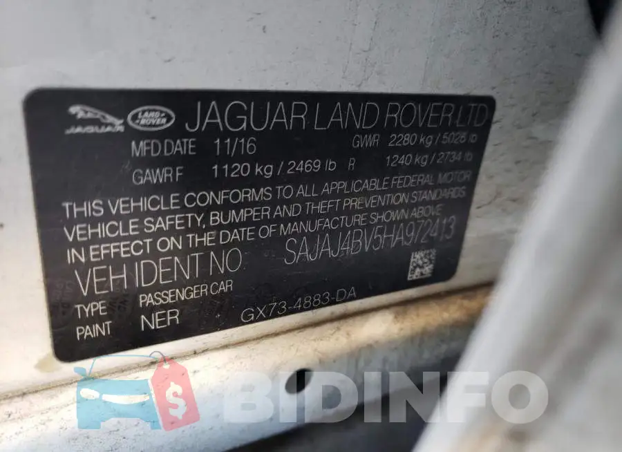 SAJAJ4BV5HA972413 Photo# 12