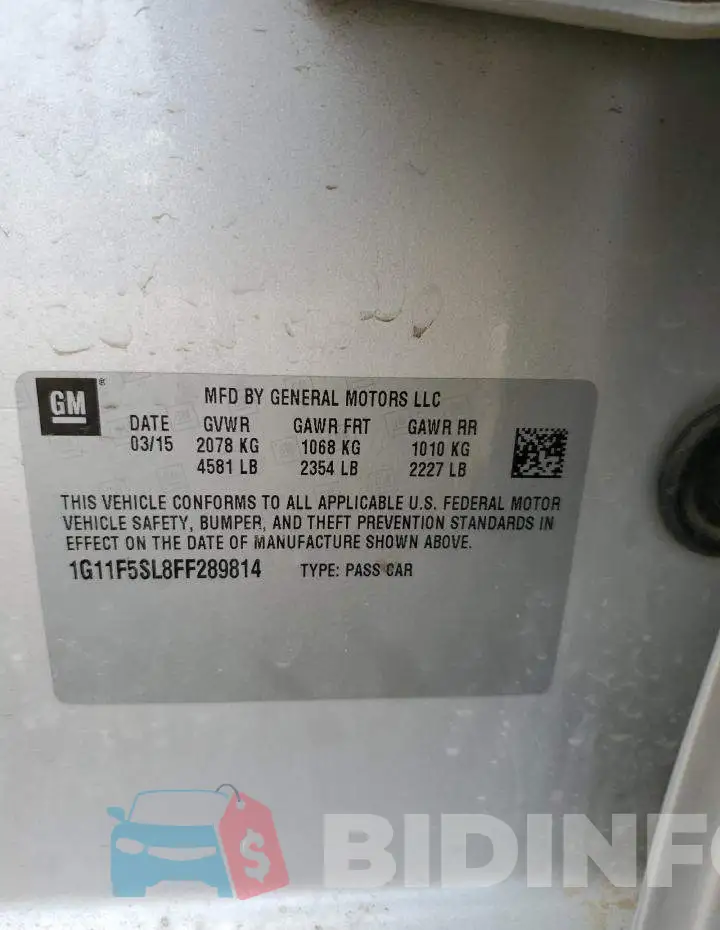 1G11F5SL8FF289814 Photo# 12