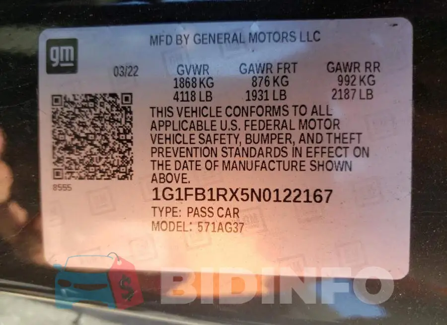 1G1FB1RX5N0122167 Photo# 12