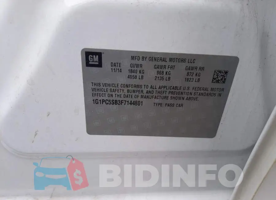 1G1PC5SB3F7144801 Photo# 12
