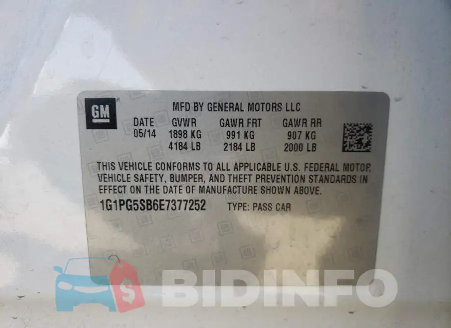 1G1PG5SB6E7377252 Photo# 12