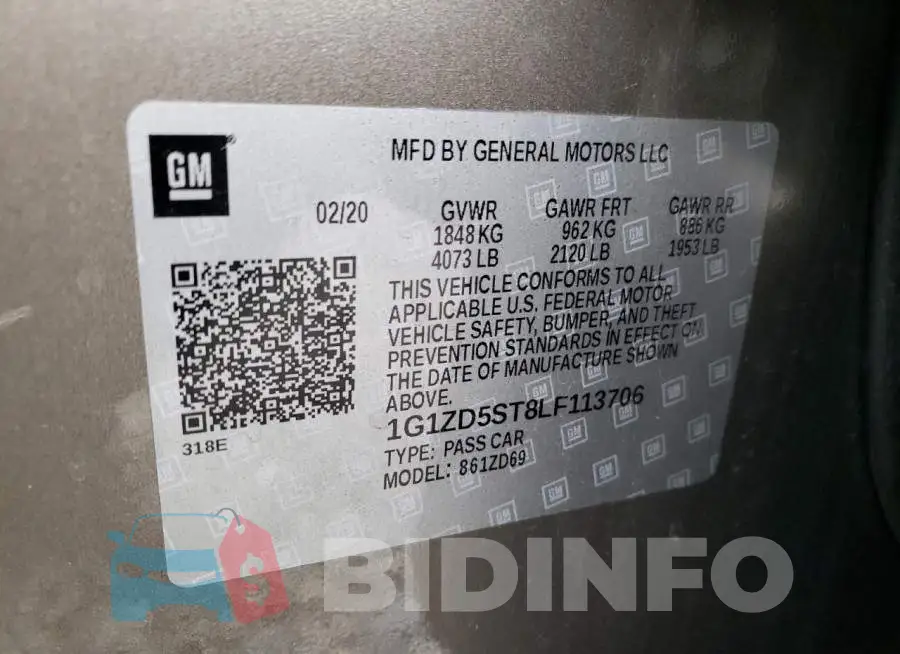 1G1ZD5ST8LF113706 Photo# 12