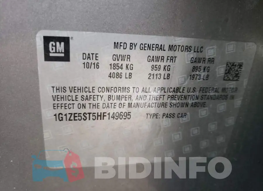 1G1ZE5ST5HF149695 Photo# 12