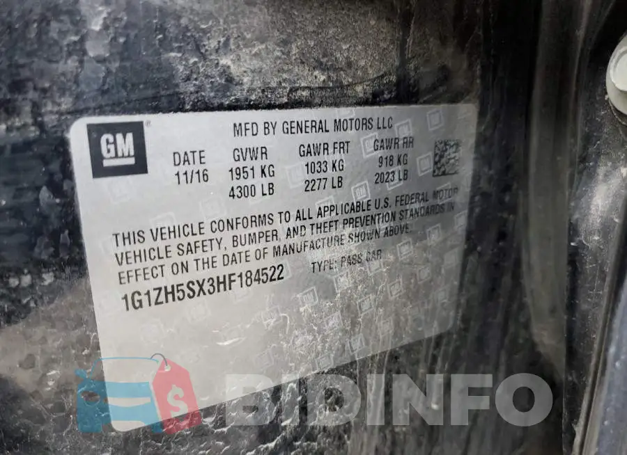 1G1ZH5SX3HF184522 Photo# 12