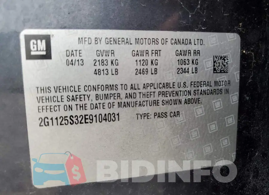 2G1125S32E9104031 Photo# 12