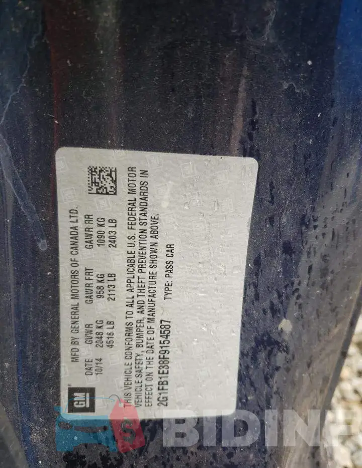 2G1FB1E38F9154587 Photo# 12