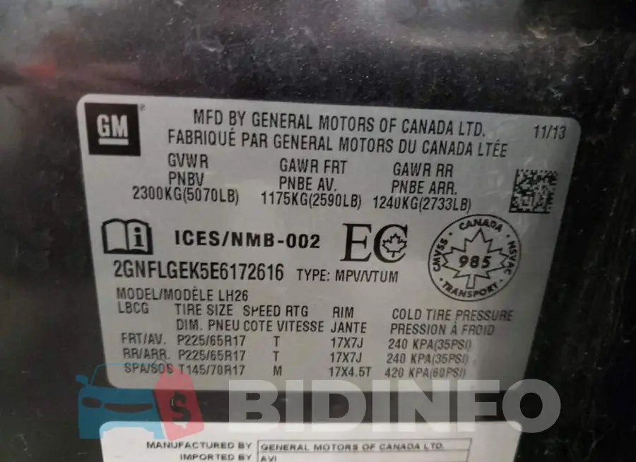 2GNFLGEK5E6172616 Photo# 10