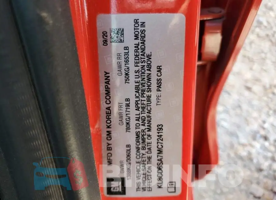 KL8CD6SA7MC724193 Photo# 13