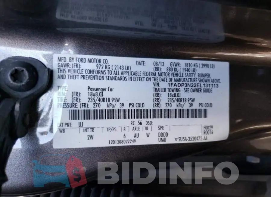 1FADP3N22EL131113 Photo# 12