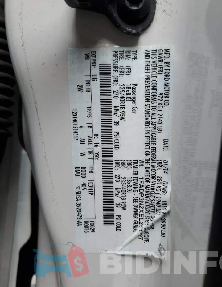 1FADP3N2XEL251127 Photo# 12