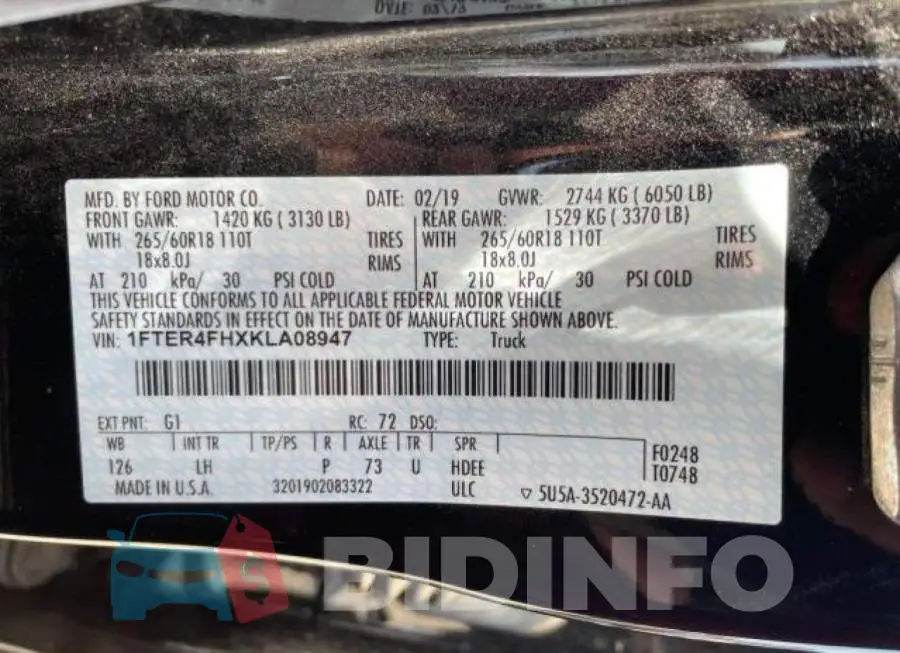 1FTER4FHXKLA08947 Photo# 10